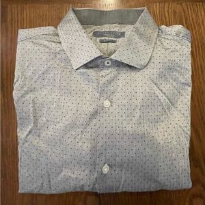 Perry Ellis Silver Polka Dot Shirt
